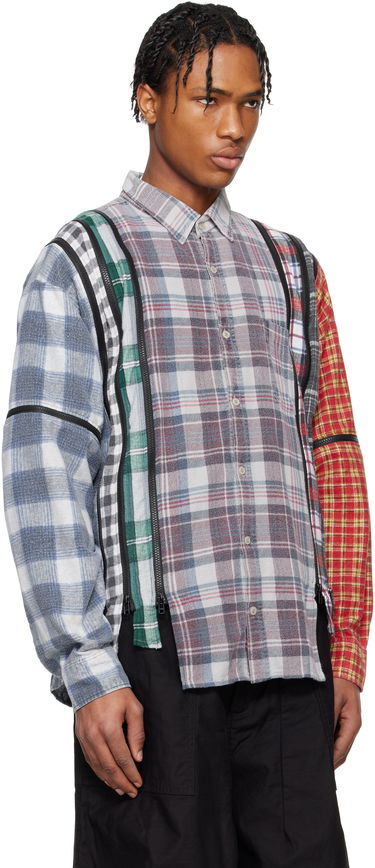 Košeľa Needles NEEDLES 7 Cuts Zipped Flannel Shirt Rôznofarebný | QV394, 1