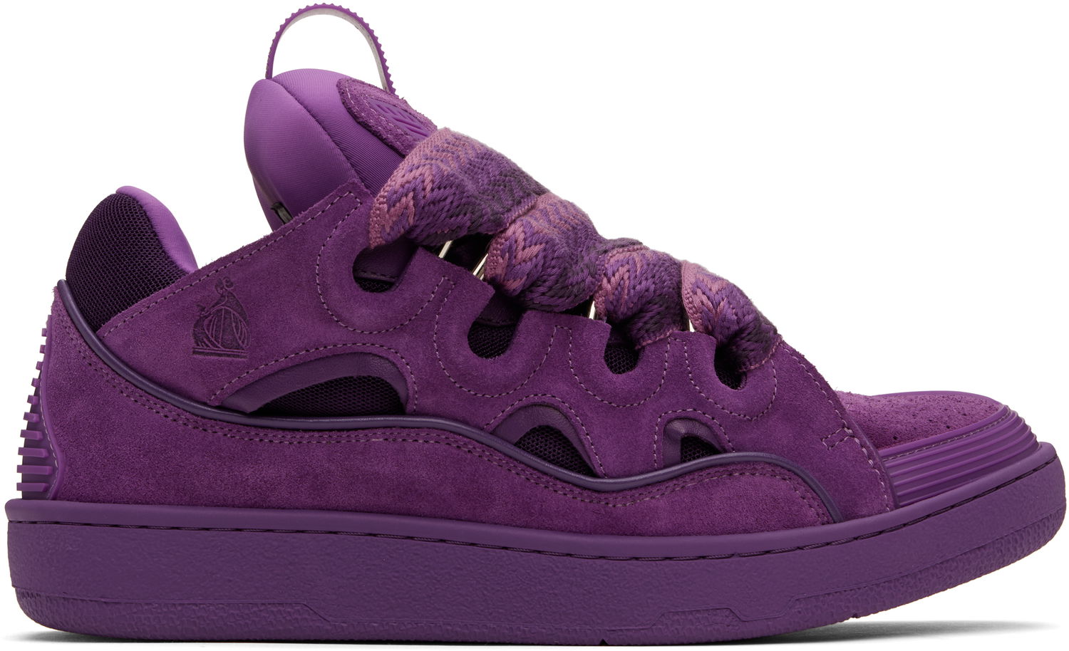 Tenisky a topánky LANVIN Purple Curb Leather Sneakers Fialová | FU-SKDK12-MONO-P25, 0
