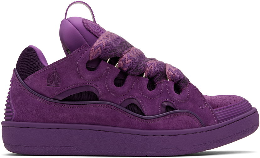 Tenisky a topánky LANVIN Purple Curb Leather Sneakers Fialová | FU-SKDK12-MONO-P25