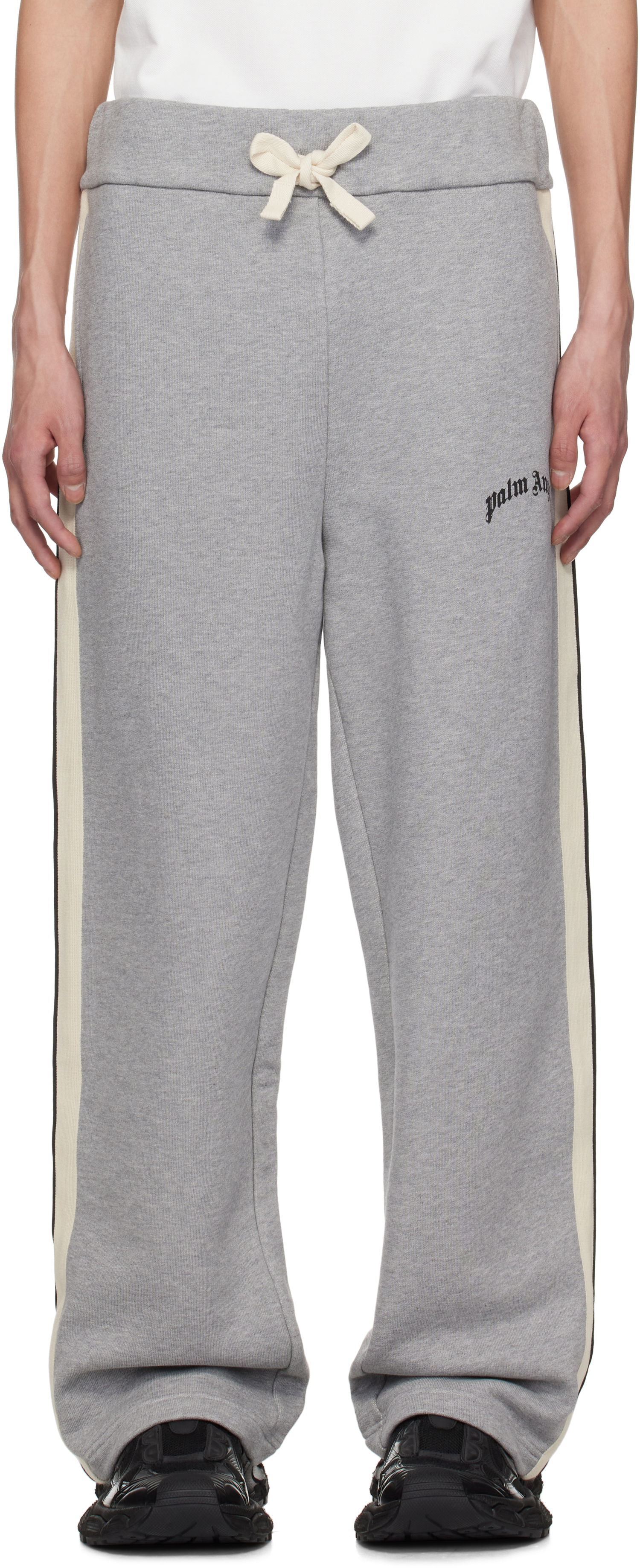 Tepláky Palm Angels Palm Angels Curved Logo Sweatpants Šedá | PMCH02BS25FLE0010810, 0