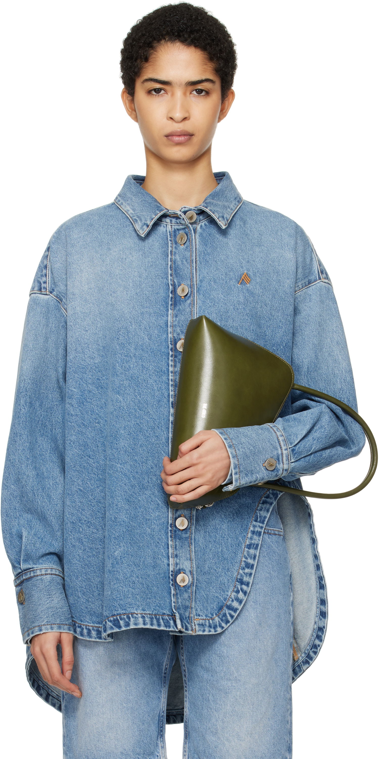 Košeľa The Attico Attico Diana Denim Shirt Modrá | 250WCB00068 DDD085AA, 0
