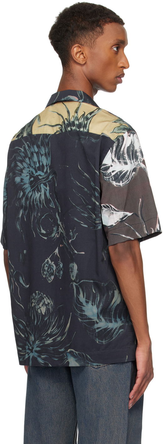 Paul Smith Mixed Panel Thistleberry Print Shirt