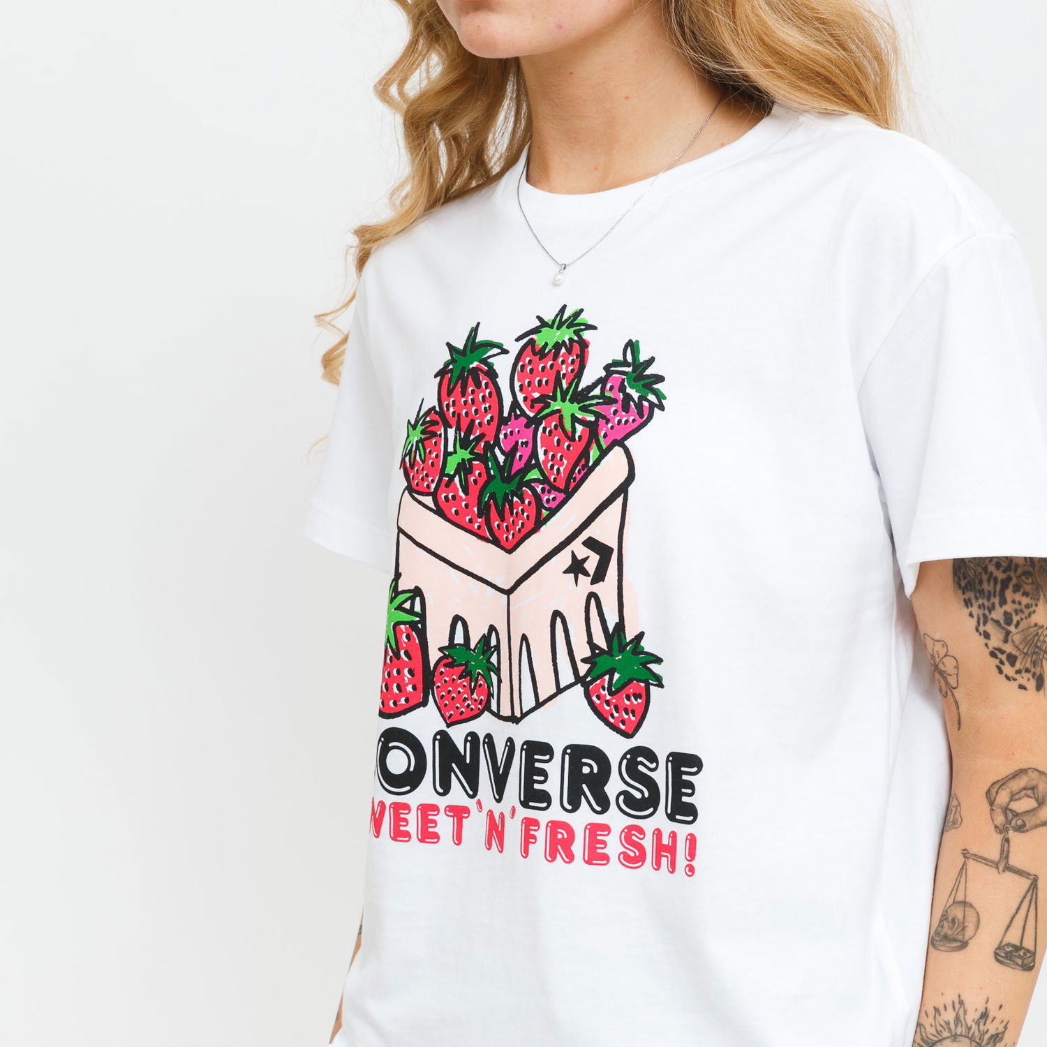 Tričko Converse Sweet And Fresh Graphic T-Shirt Biela | 10023029-A01, 1