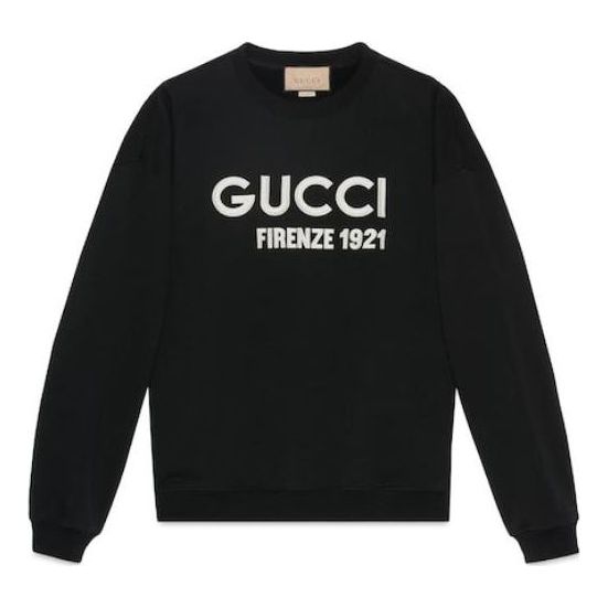 Mikina Gucci Gucci Cotton Sweatshirt with Embroidery Čierna | 756354-XJF0S-1043