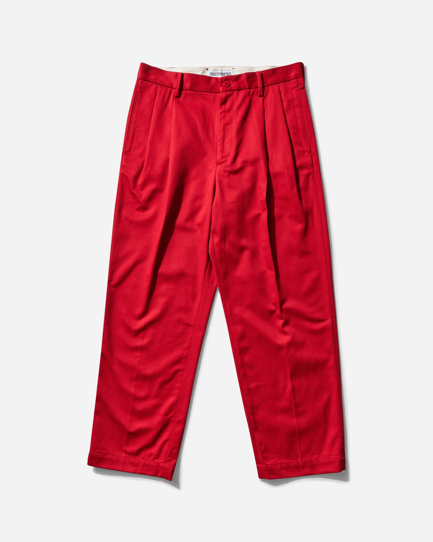 Nohavice WACKO MARIA Double Pleated Chino Trousers Červená | 25SS-WMP-PT13 RED, 0