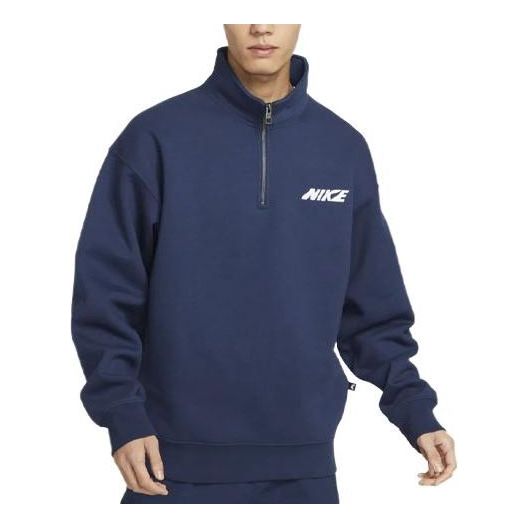 Mikina Nike SB SB Fleece Half-Zip Pullover Modrá | DX4249-410