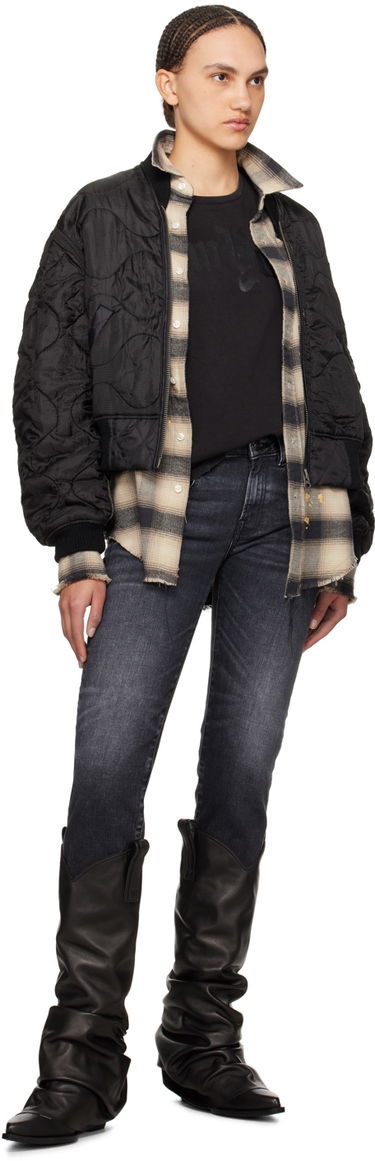 Bomber bunda R13 R13 Quilted Bomber Jacket Čierna | R13WR145-BREF, 3