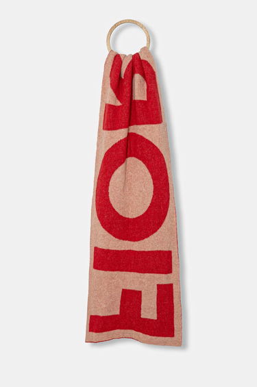 Šál Fiorucci Alpaca Blend Knitted Scarf Červená | U01FPASC213KN10RD01, 0