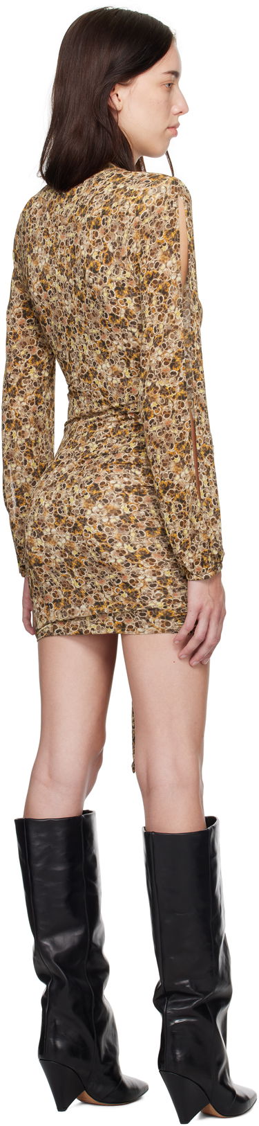 Šaty ISABEL MARANT Isabel Marant Vinia Draped Mini Dress Hnedá | RO0607FA-B3K02I, 2