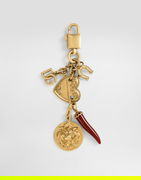Gold-Tone Keychain With Charms
