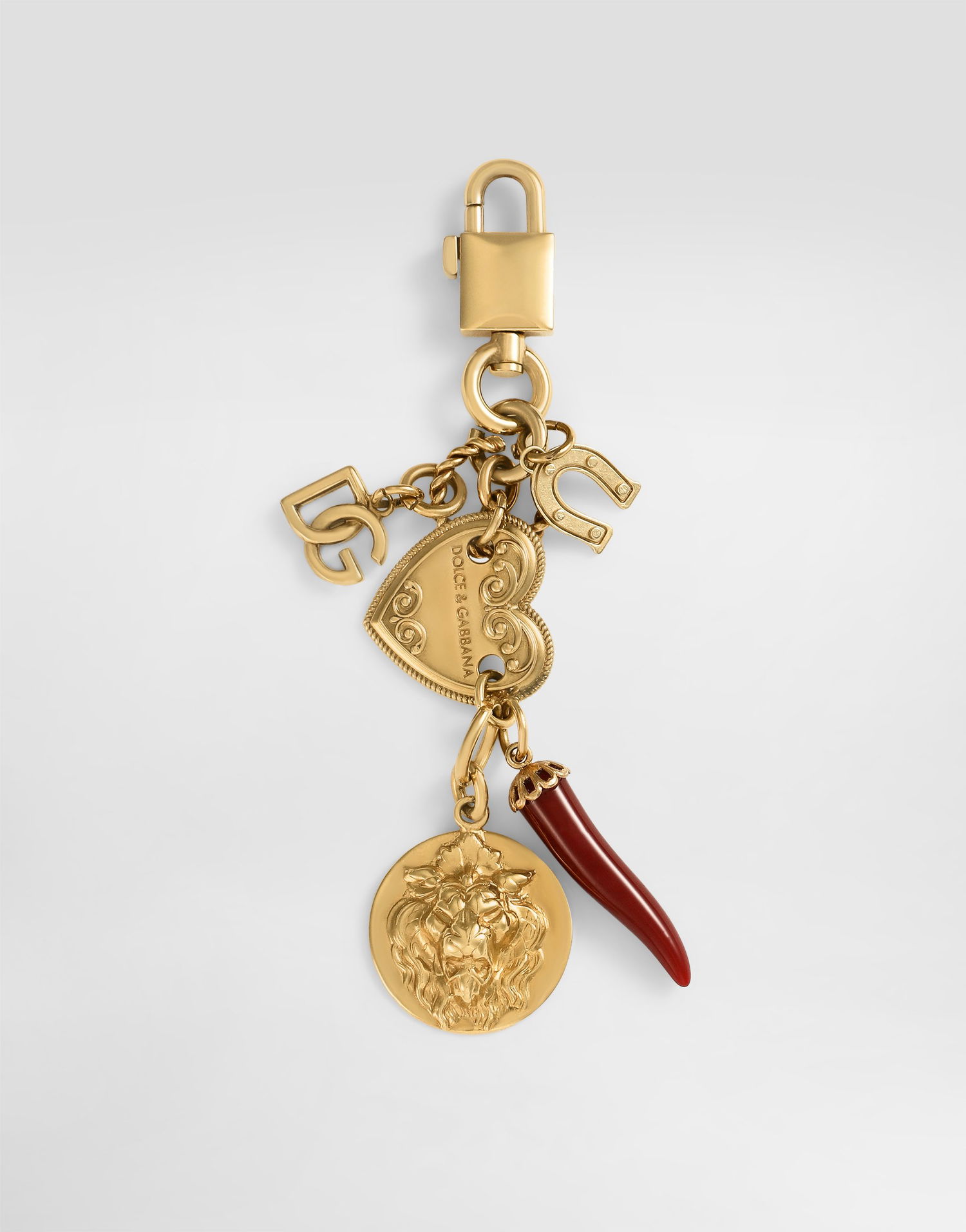 Kľúčenka Dolce & Gabbana Gold-Tone Keychain With Charms Metalická | BI3364A65708J901, 0