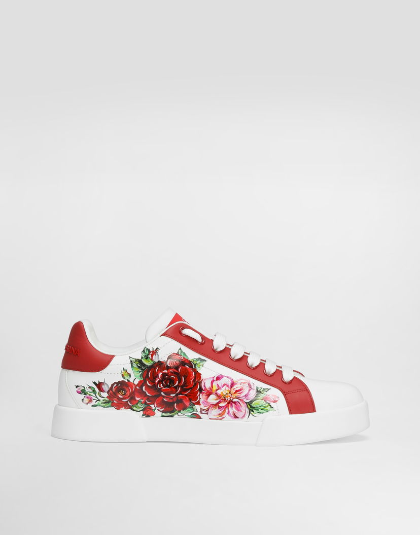 Tenisky a topánky Dolce & Gabbana Dolce & Gabbana Portofino Print Biela | CK2330AD773HA5PD