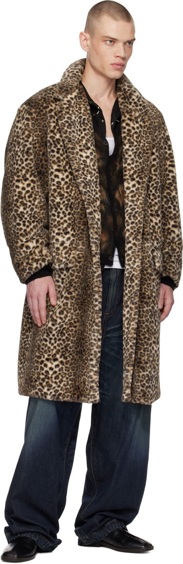 Kabáty WACKO MARIA WACKO MARIA Chesterfield Faux-Fur Coat Hnedá | 24FW-WMO-CO06, 3