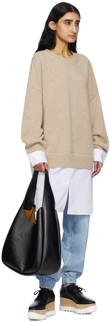 Sveter Stella McCartney Stella McCartney Women's Shirting Detail Knit Sweater Béžová | 6K08363S2515, 3