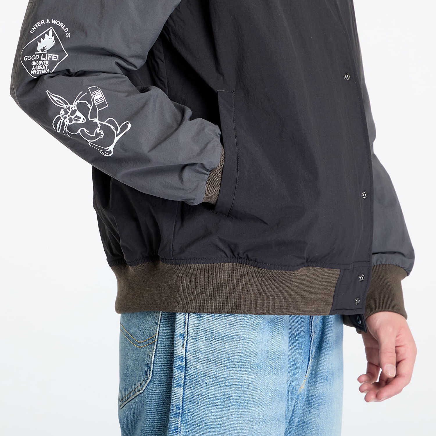 Bomber bunda Vans Crazy Eddy Baseball Jacket Čierna | VN000JY1KOU1, 1