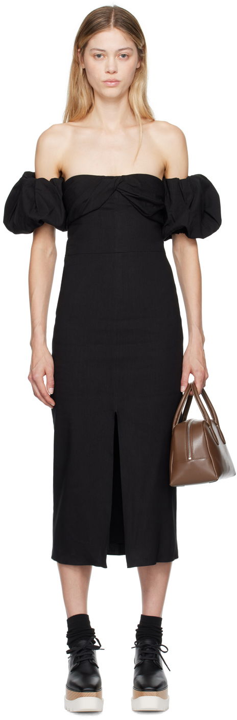 Black Darlena Midi Dress