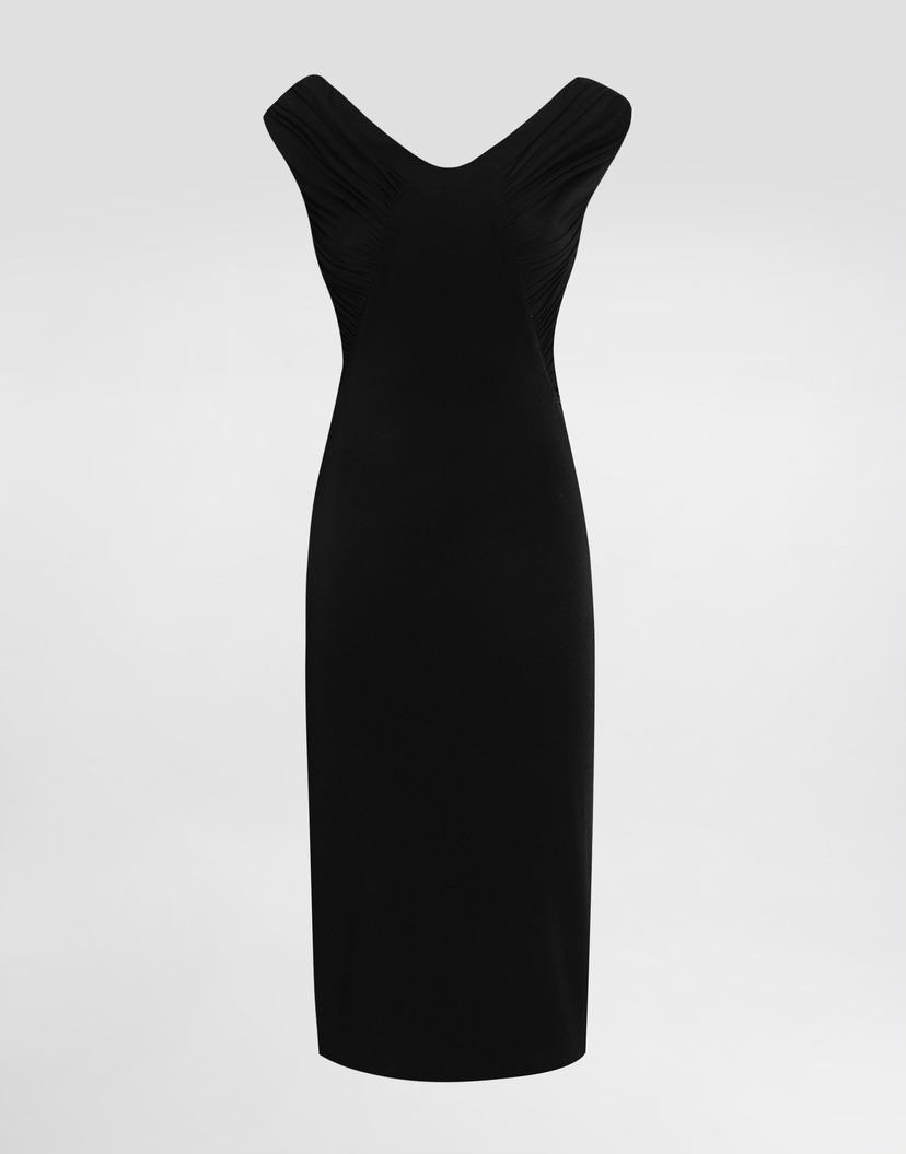 Šaty Dolce & Gabbana Dolce & Gabbana Crepe Organza Dress Čierna | F6TWQTFUGTDN0000