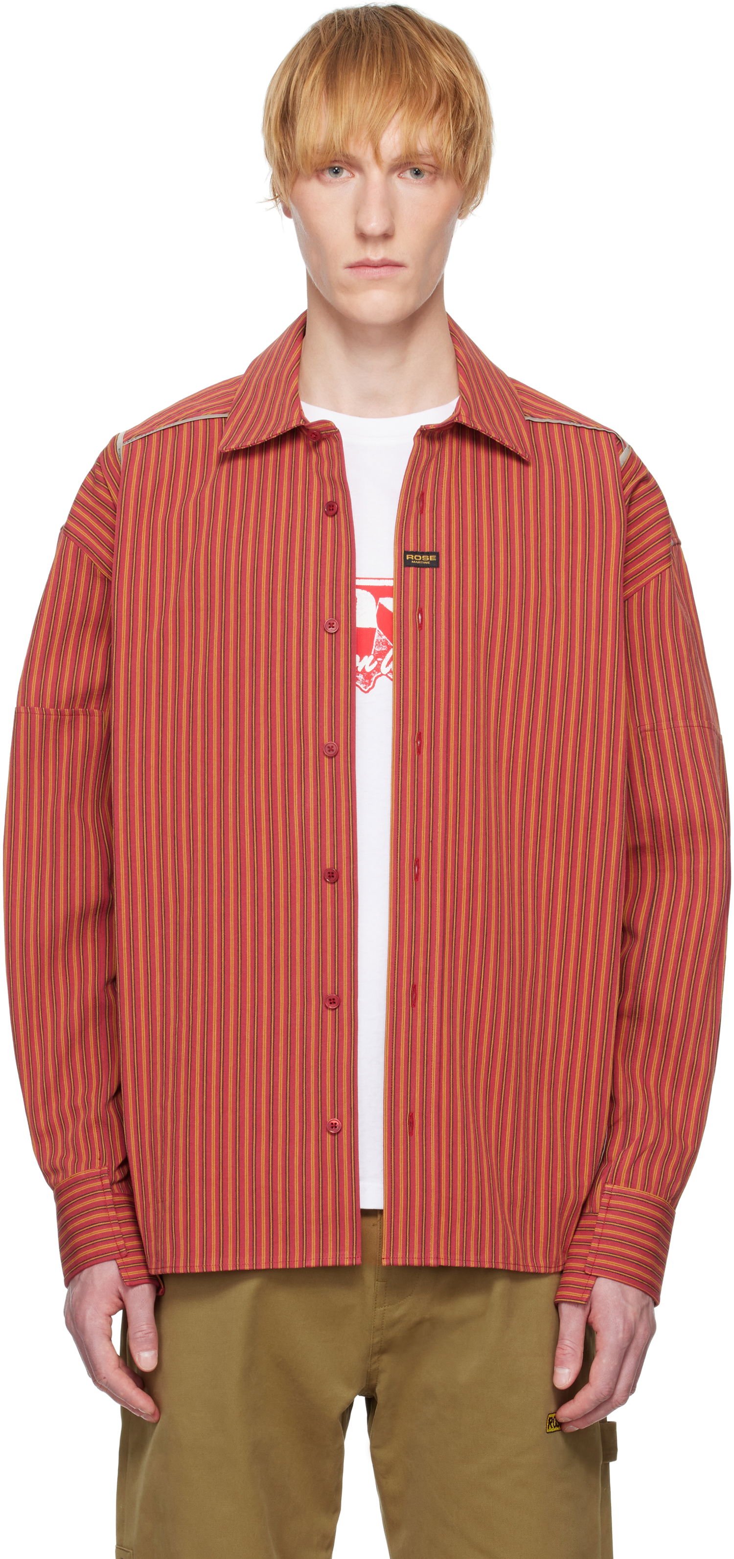 Košeľa Martine Rose Martine Rose Cut Overshirt Červená | 467WS14111, 0