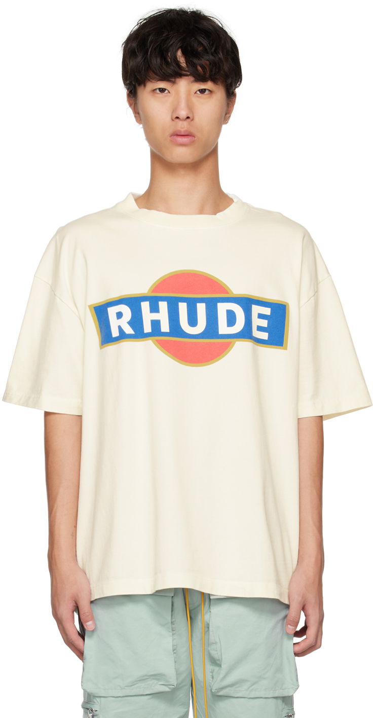 Tričko Rhude Vintage Racer Graphic T-Shirt Béžová | RHPS23TT11838611, 0