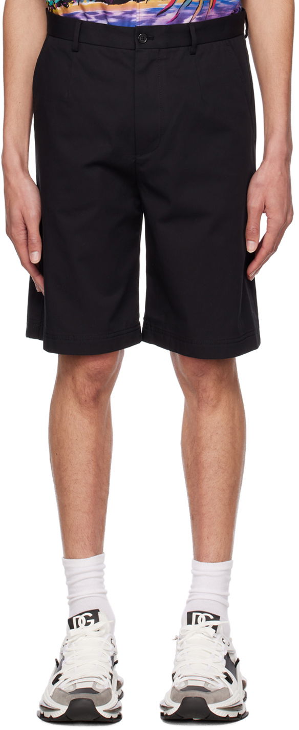 Šortky Dolce & Gabbana Black Branded Shorts Čierna | GVC4HTFUFMJ