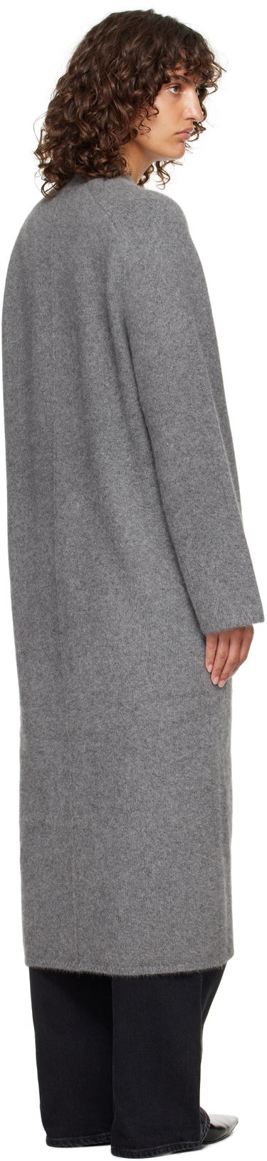Sveter Loulou de Saison Loulou de Saison Smet Yak Blend Maxi Cardigan Šedá | SMET, 2