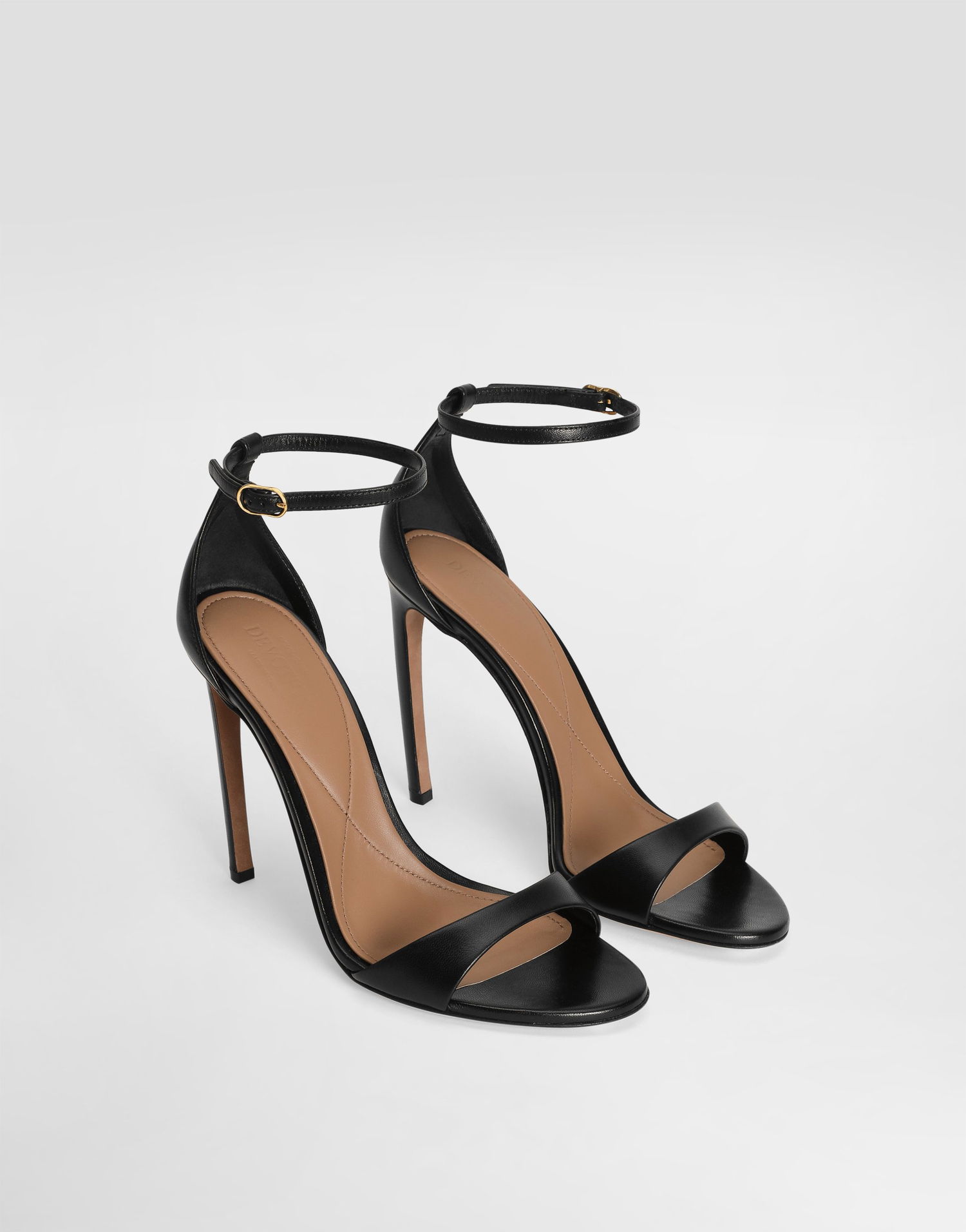 Tenisky a topánky Dolce & Gabbana Polished Goatskin Ankle-Strap Heeled Sandals Čierna | CR1775A573880999, 1