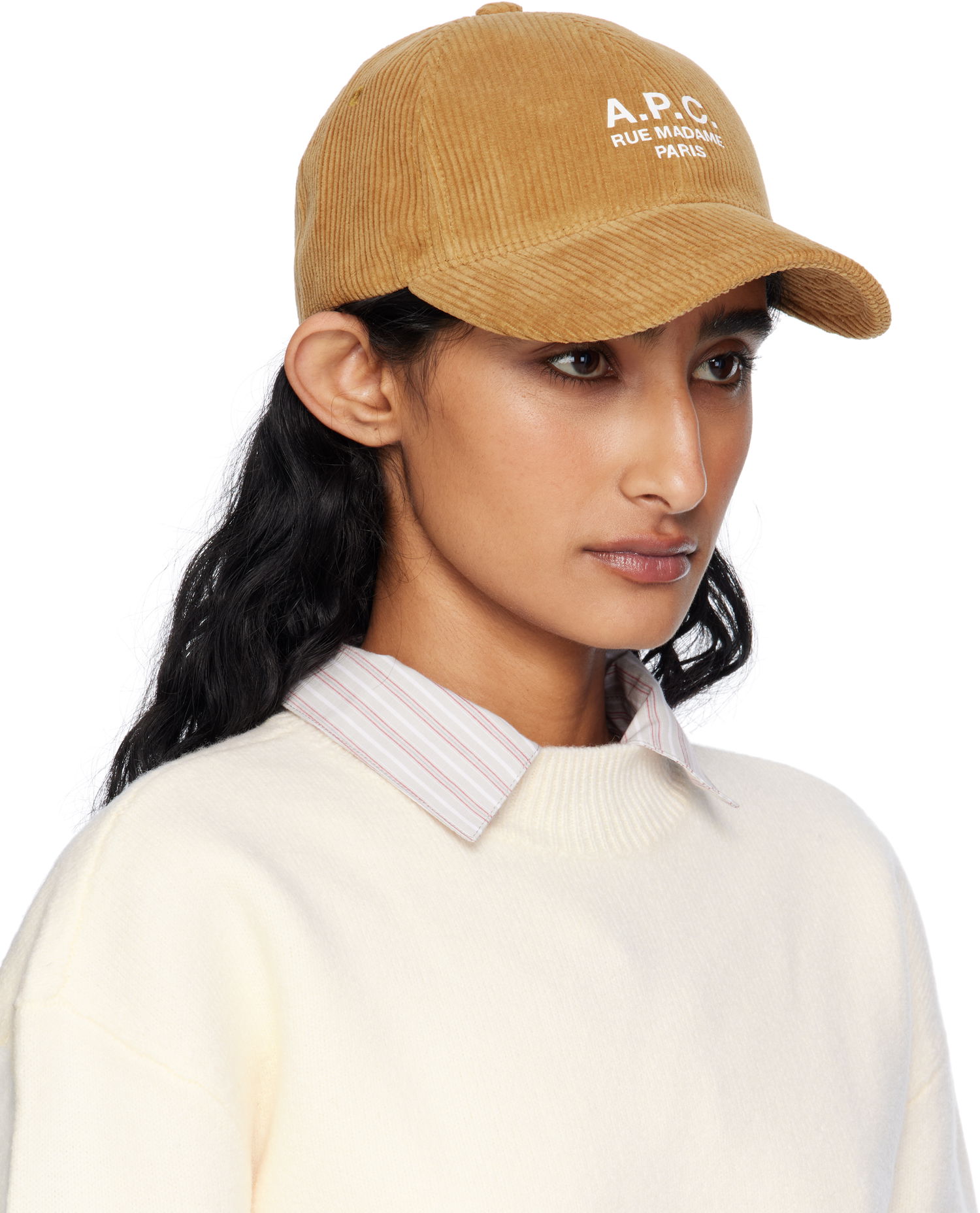 Šiltovka A.P.C. A.P.C. Charlie 'Rue Madame' Corduroy Baseball Cap Béžová | COHBB-M24163, 1