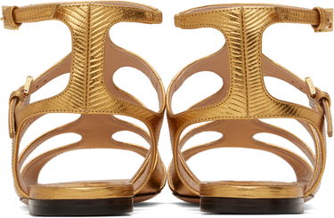 Starostlivosť o obuv Tom Ford TOM FORD Laminated Lizard Print Sandals Metalická | W3630-LCL232G, 1