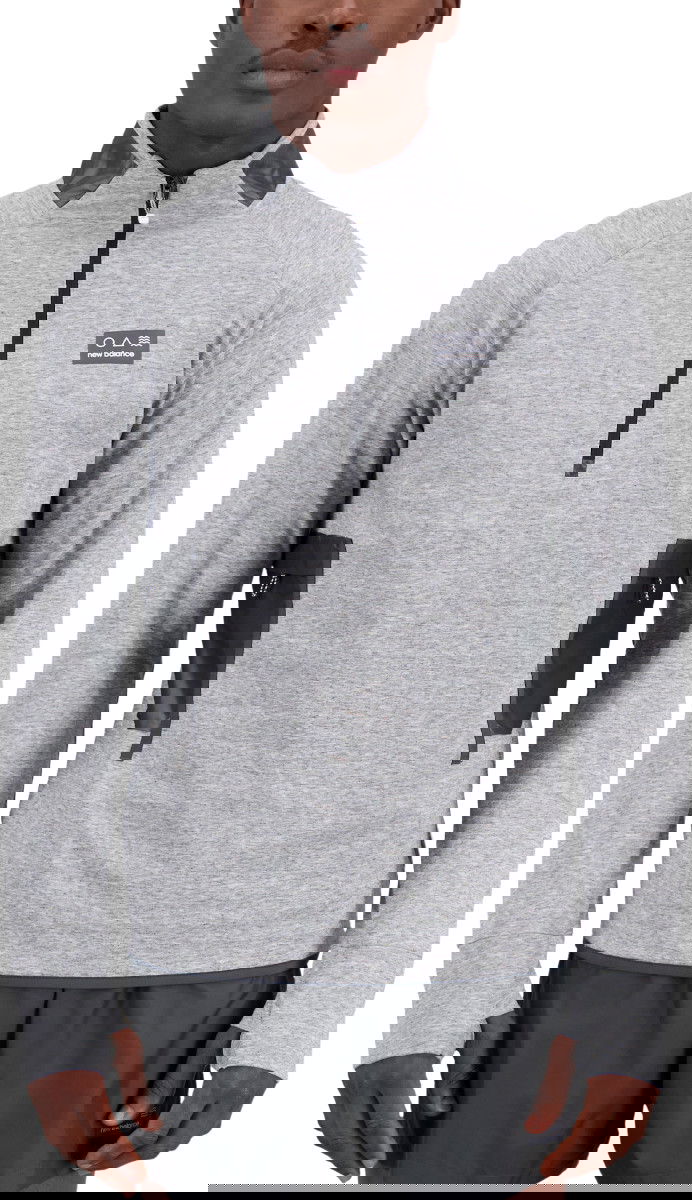 Mikina New Balance Sweatshirt Impact Run AT Šedá | mt31273-sxy, 0