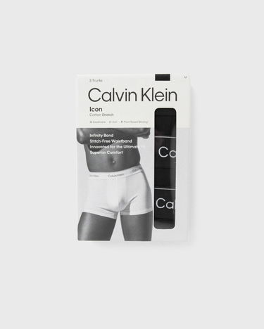 Boxerky CALVIN KLEIN ICON Cotton Stretch 3-Pack Trunks Čierna | LV00NB4392TM6, 2
