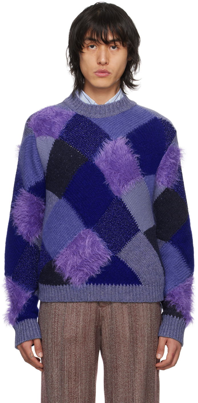 Sveter Marni Rhombus Crewneck Fialová | GCMG0379Q0 UFW010, 0