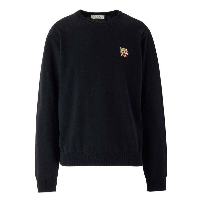 Sveter Onitsuka Tiger Embroidered Sweatshirt Čierna | 2183B396-001