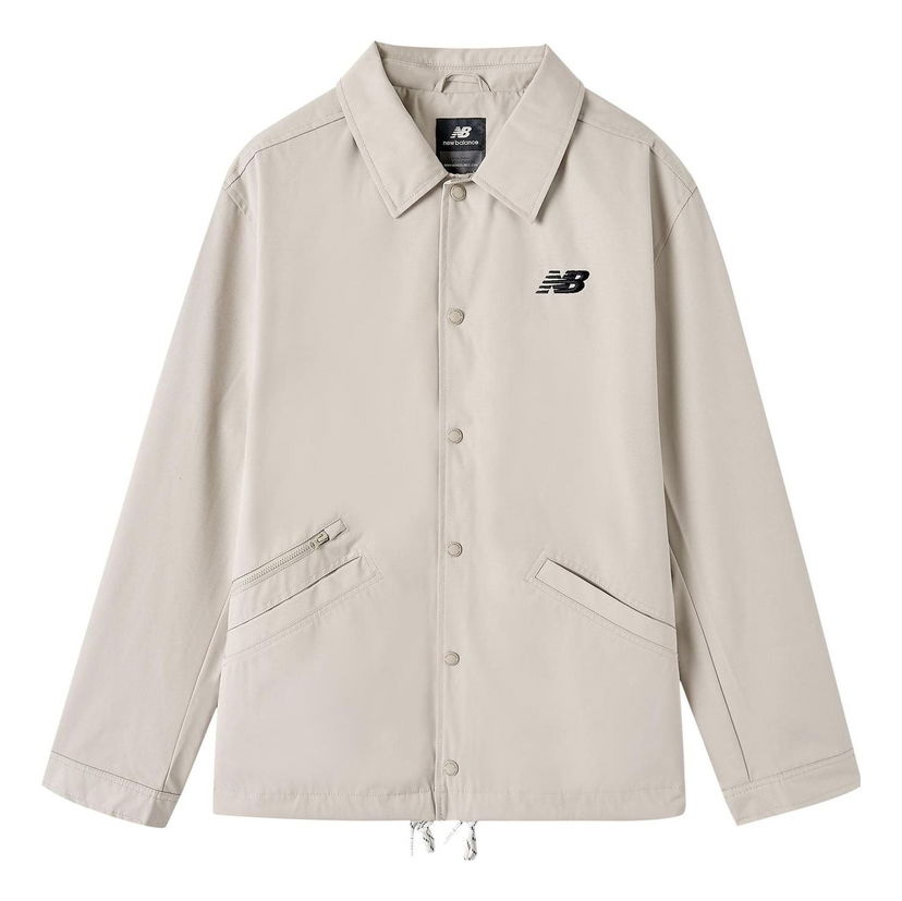 Vetrovka New Balance Essentials Coaches Jacket Béžová | NAA13031-BEI
