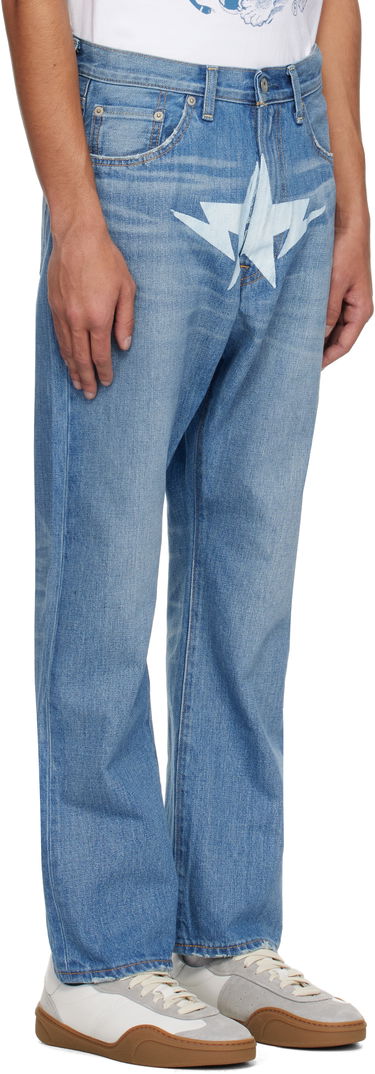Džínsy BAPE Twin Sta Relaxed Fit Jeans Čierna | 001DPK801003M, 4
