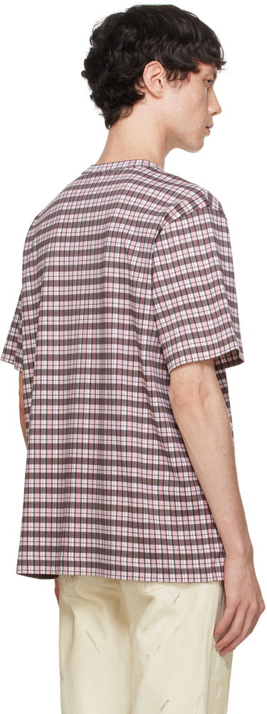 Tričko Helmut Lang Plaid Logo Print T-Shirt Ružová | O06HM509, 2