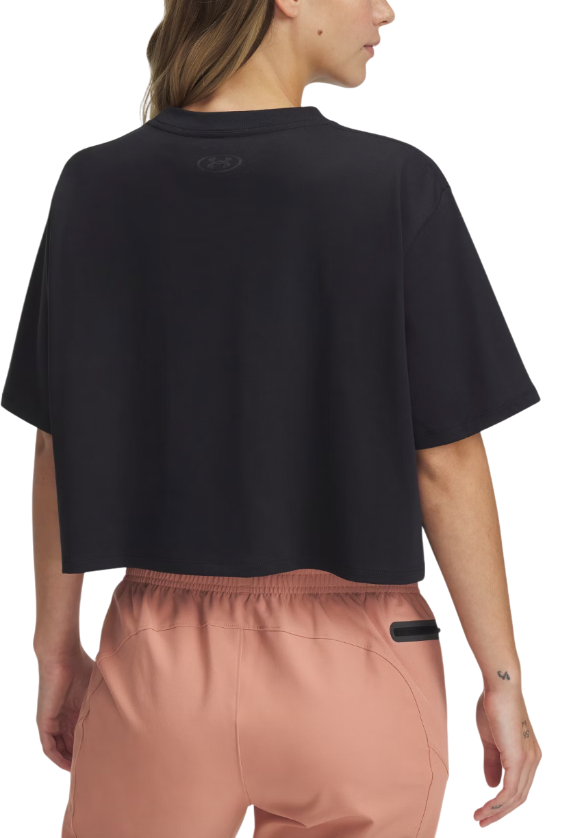 Crop Top Under Armour Rival Short Sleeve Crop T-Shirt Čierna | 1389721-001, 1