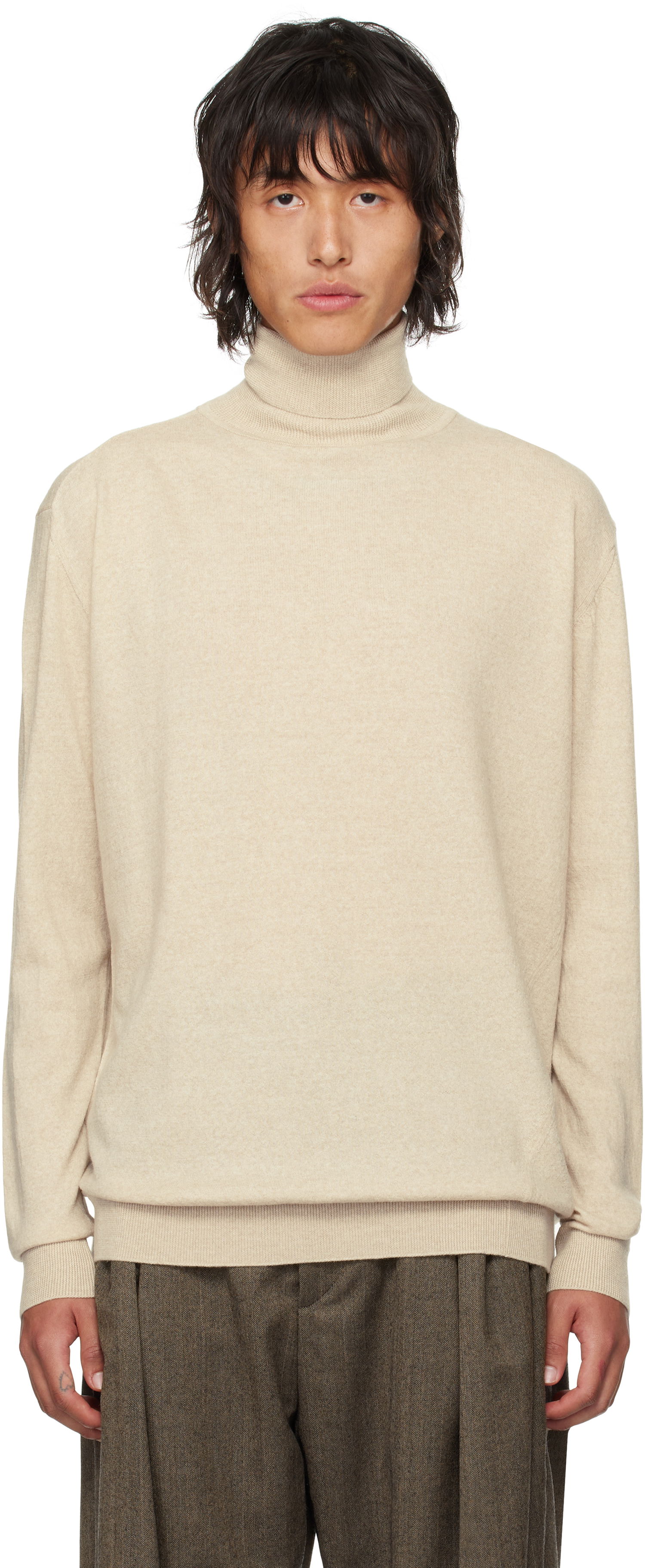 Sveter HED MAYNER Turtleneck Sweater Béžová | HMMZ75057A-HZ610, 0