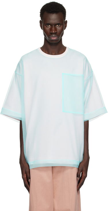 Tričko Dries Van Noten Dries Van Noten Layered Organza T-Shirt Modrá | 251-021120-1603, 0