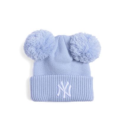 Kulicha New Era New Era Medium Knit Double Pom Beanie NY Yankees (52-54 cm) Modrá | 60565307, 0