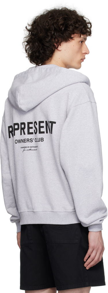 Mikina Represent Clo Represent 'Owners Club' Zip Hoodie Šedá | OCM41122, 2