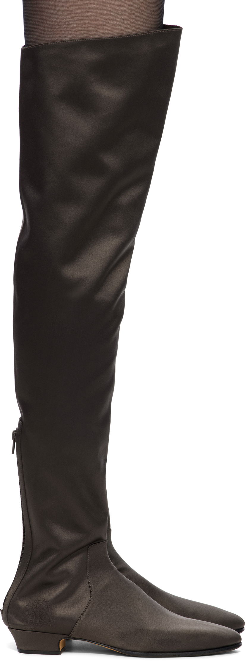 Tenisky a topánky The Row The Row Hereditas 25 Satin Tall Boots Hnedá | F1528-W326