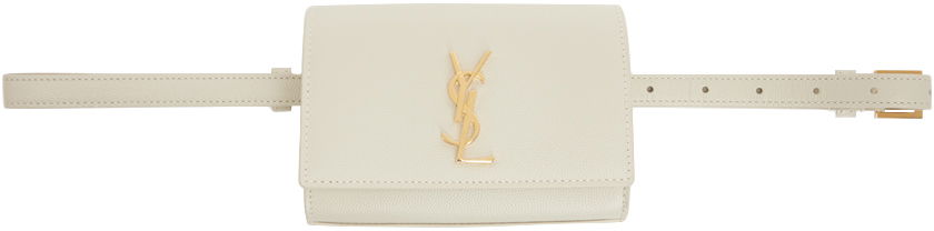 Ľadvinka Saint Laurent Saint Laurent Mini Kate Belt Bag Biela | 650966 BOW0J, 0
