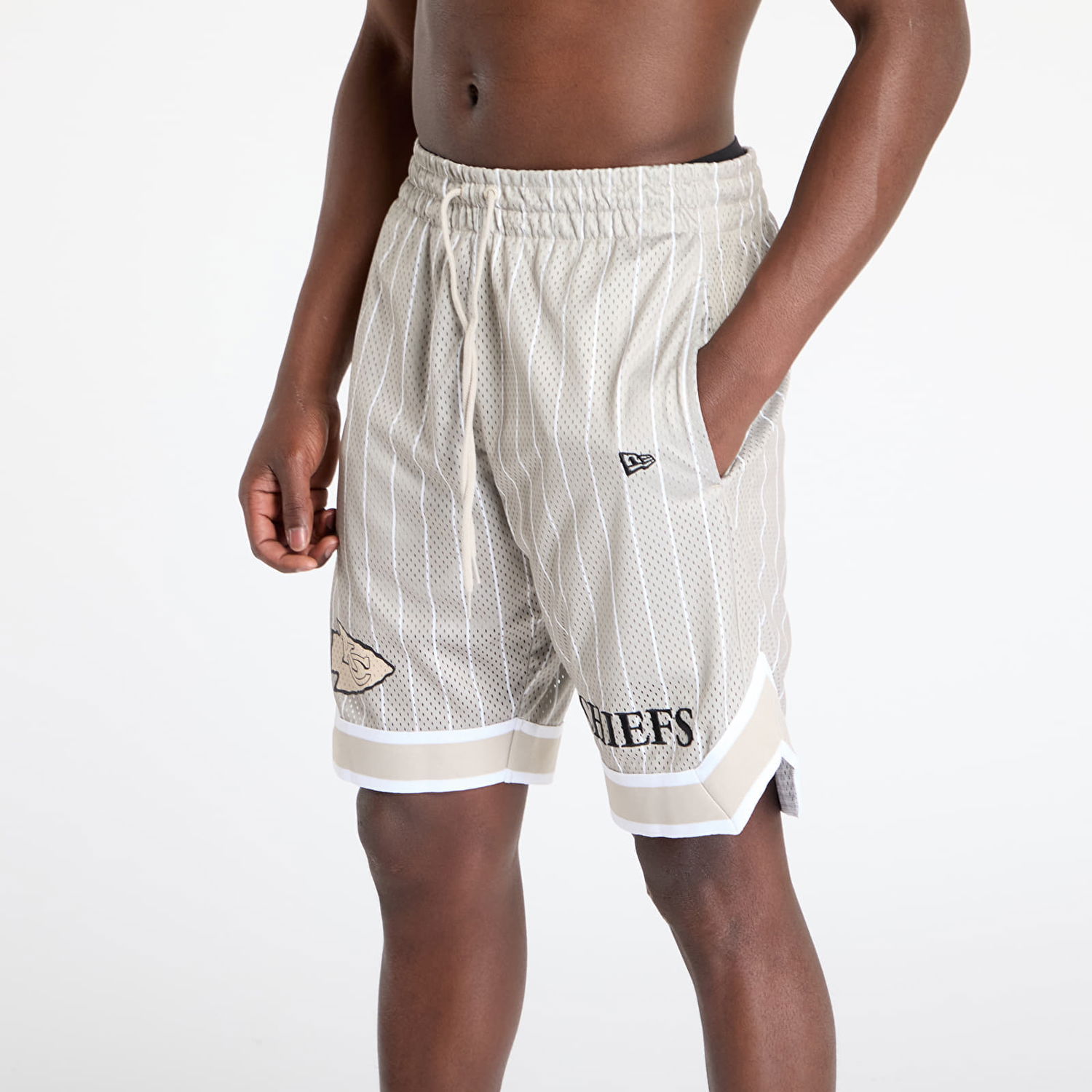 Šortky New Era New Era Kansas City Chiefs NFL Pinstripe Shorts Béžová | 60667933, 1