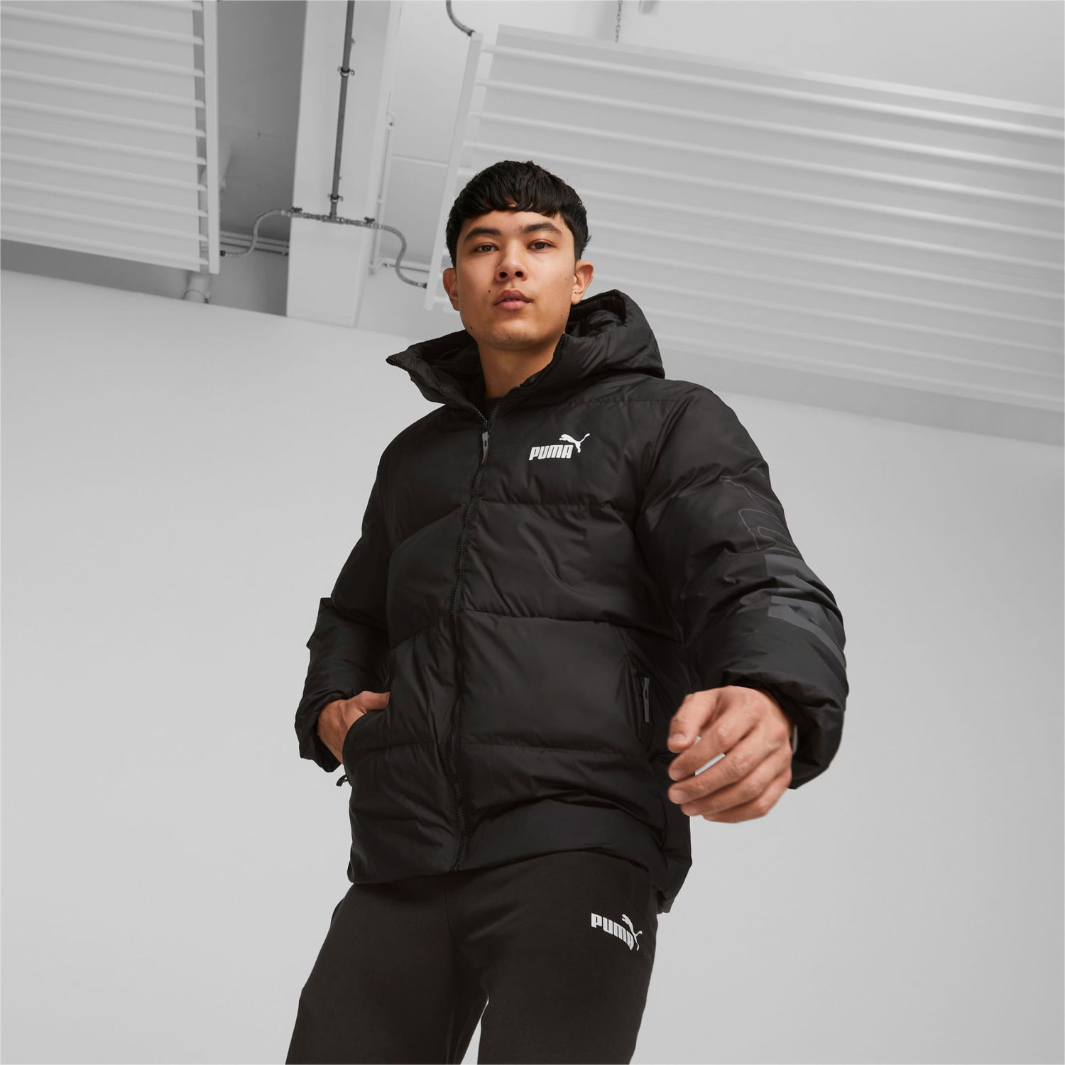 Bunda Puma POWER Kapuzenjacke Čierna | 675389_01, 1