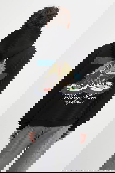 Mikina Filling Pieces Hoodie DJ United By Rhythm Print Čierna | 422532501241, 0