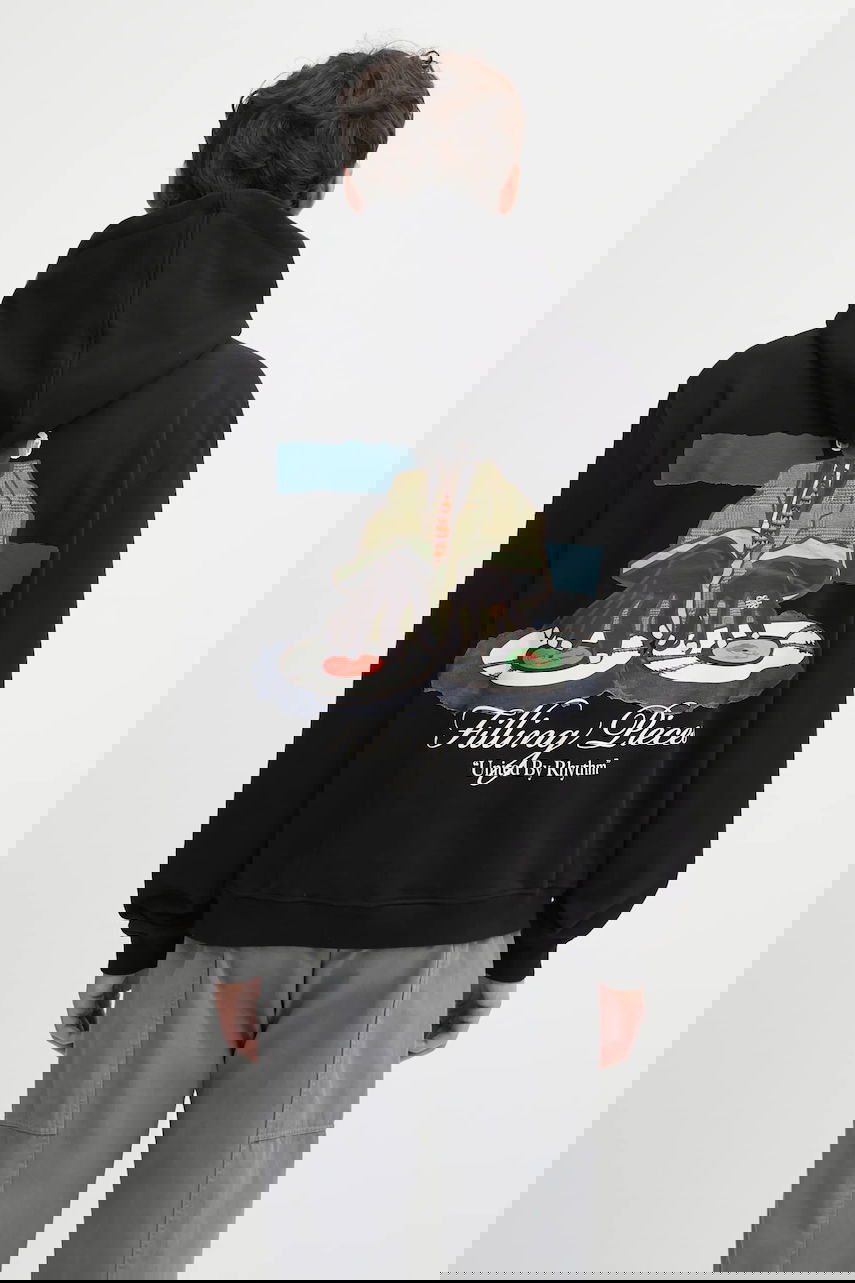 Mikina Filling Pieces Hoodie DJ United By Rhythm Print Čierna | 422532501241, 0