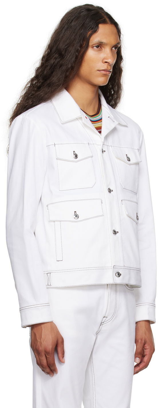Bunda Paul Smith Paul Smith Western Denim Jacket Biela | M1R-530Y-L02116-01, 1