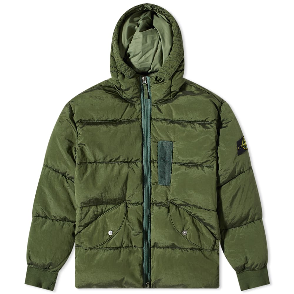 Prešívaná bunda Stone Island Nylon Metal Hooded Down Jacket Zelené | 771543619-V0058, 1