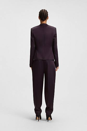 Bunda BOSS Regular-fit tuxedo blazer with shawl lapels Fialová | 50548290, 1