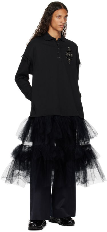 Nohavice Simone Rocha Simone Rocha Pleated Wide Leg Trousers Navy | 4118 0458, 3